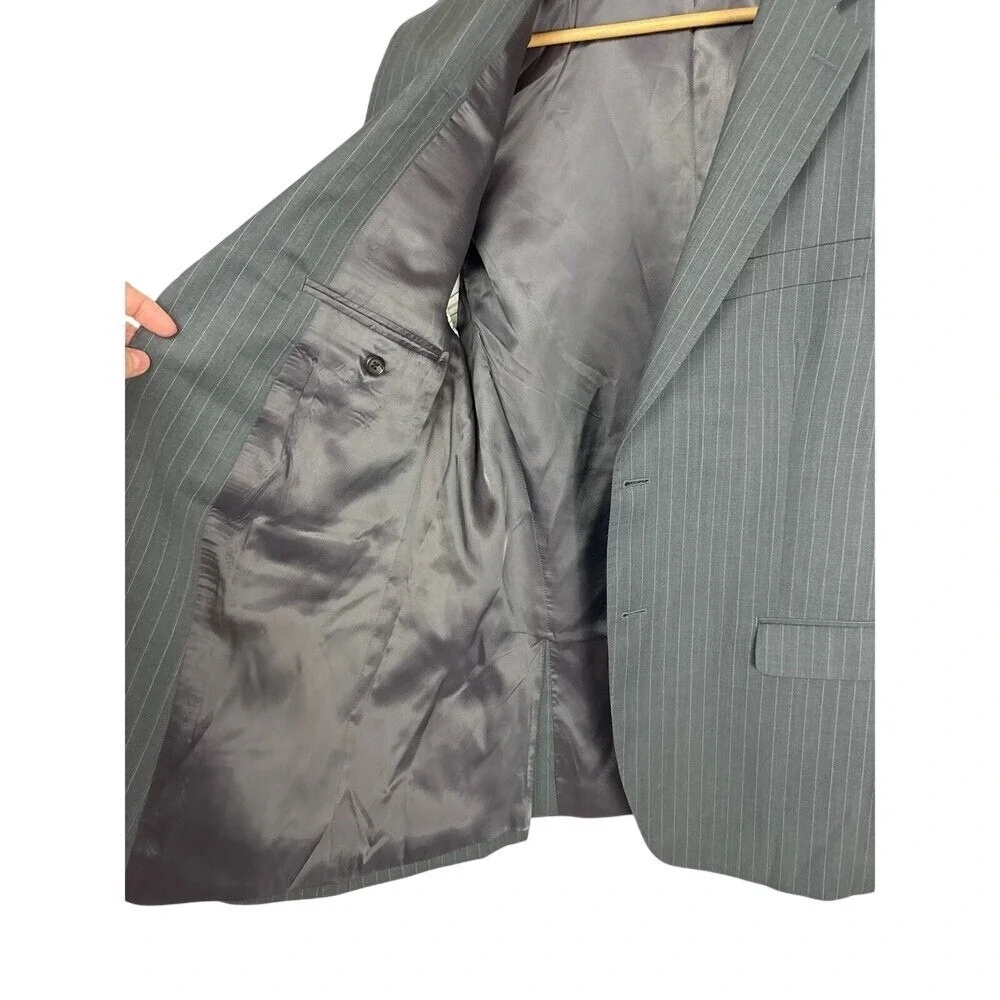 Lauren Ralph Lauren Blazer Mens‎ 42R Slim Fit Gray Wool Suit Jacket Classic